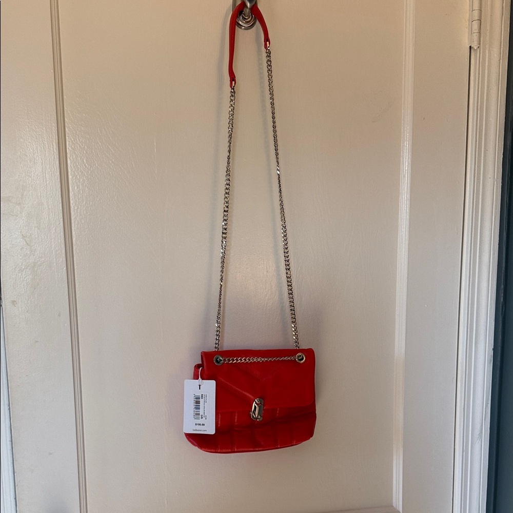 Ted Baker London Red Crossbody Bag with Silver Chain